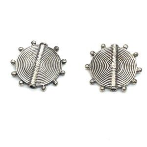 2 Sterling Southwest Spiral Disc Beads